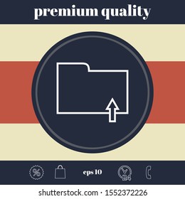 Upload folder - line icon. Graphic elements for your design