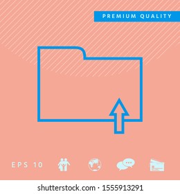 Upload folder - line icon. Graphic elements for your design