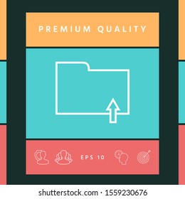 Upload folder - line icon. Graphic elements for your design