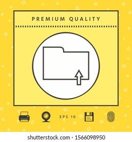 Upload folder - line icon. Graphic elements for your design