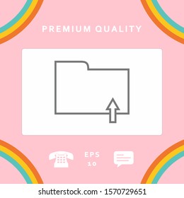 Upload folder - line icon. Graphic elements for your design