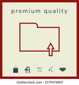 Upload folder - line icon. Graphic elements for your design