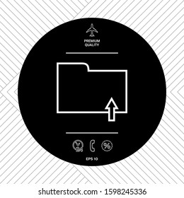 Upload folder - line icon. Graphic elements for your design