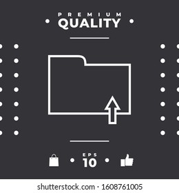 Upload folder - line icon. Graphic elements for your design
