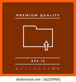Upload folder - line icon. Graphic elements for your design