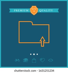 Upload folder - line icon. Graphic elements for your design