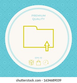 Upload folder - line icon. Graphic elements for your design
