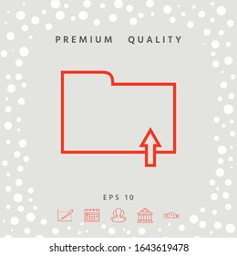 Upload folder - line icon. Graphic elements for your design