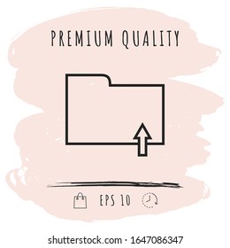 Upload folder - line icon. Graphic elements for your design