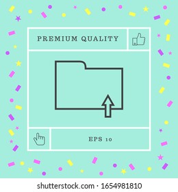 Upload folder - line icon. Graphic elements for your design