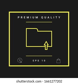 Upload folder - line icon. Graphic elements for your design