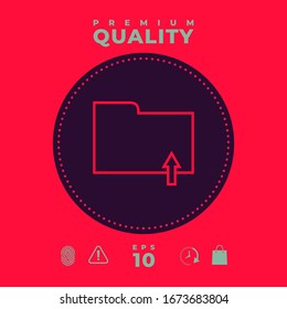 Upload folder - line icon. Graphic elements for your design