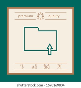 Upload folder - line icon. Graphic elements for your design