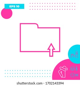 Upload folder - line icon. Graphic elements for your design