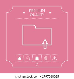 Upload folder - line icon. Graphic elements for your design