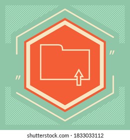 Upload folder - line icon. Graphic elements for your design