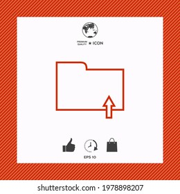 Upload folder - line icon. Signs and symbols for your design