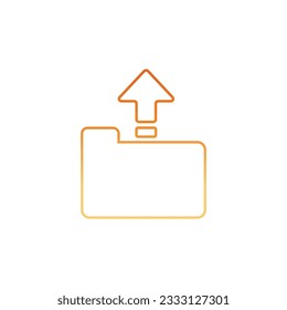 Upload Folder On White Background For Graphic And Web Design. Simple vector sign. Internet concept symbol for website button or mobile app