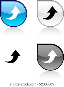 Laden Sie glänzende Droplebs-Buttons hoch.