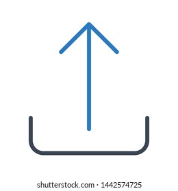 upload glyph color vector icon