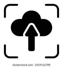 Glyph-Symbol auf weißem Hintergrund hochladen