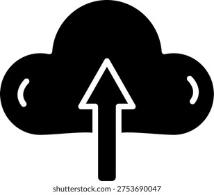 Upload Glyph Icon Vector Design