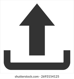 Upload Glyph Icon Vector Illustration