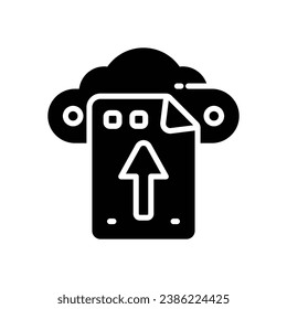 upload glyph icon. vector icon for your website, mobile, presentation, and logo design.