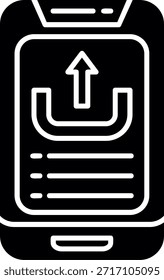 Upload Glyph Style Icon Design