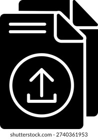 Upload Glyph Vector Icon Design