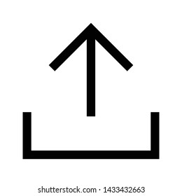 upload glyphs flat vector icon