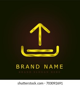 Upload golden metallic logo