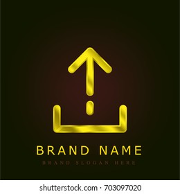 Upload golden metallic logo