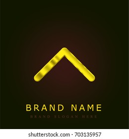 Upload golden metallic logo