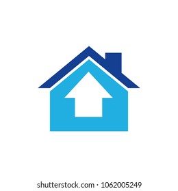 Upload House Logo Icon Design Stock Vector (Royalty Free) 1062005249