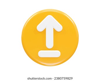 Upload icon 3d rendering illustration element