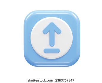 Symbol 3D-Rendering-Illustrationselement hochladen