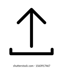 Upload Icon With Arrow Pointing Up Outline Vector For UI User Interface Menu Button Element