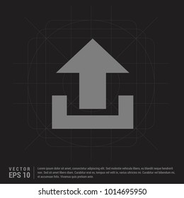 Upload Icon - Black Creative Background