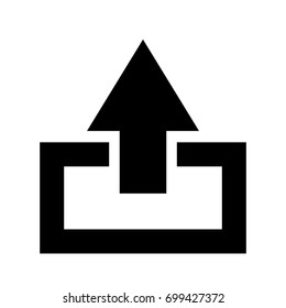 Upload icon. black sign design