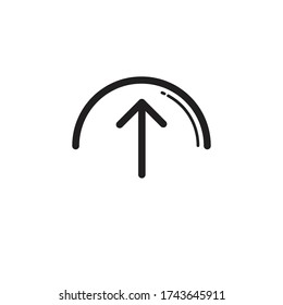 Upload icon black and white, Vector