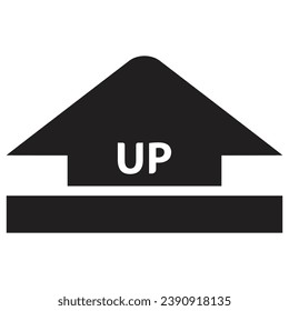 Upload icon in black and white vector.