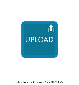 Upload icon with a blue theme, great for applications or websites that contain an upload file element