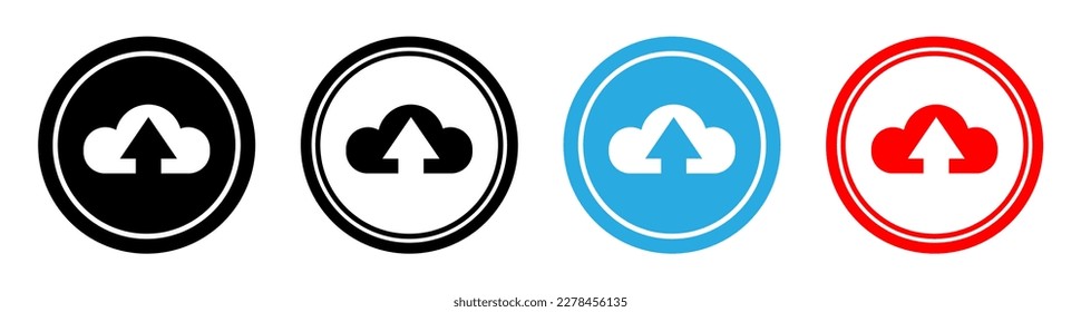 Upload icon, cloud icon and arrow, can be used for websites