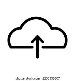 Icono de envío, símbolo de almacenamiento en la nube aislado en fondo blanco. Ilustración vectorial. EPS 10.