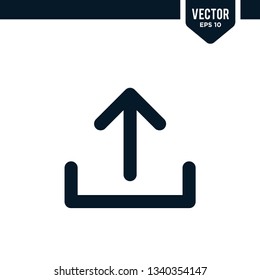 Upload icon collection in solid color or glyph style