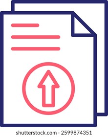 Upload Icon Color Vector Illustration