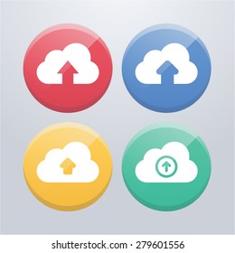 Upload icon colour, Vector illustration