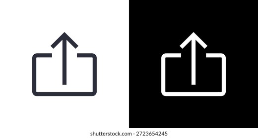 Carregar conceito de ícone com plano de fundo preto e branco. Ilustração vetorial.