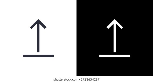 Concepto de icono Cargar con fondo blanco negro plano. Ilustración vectorial.